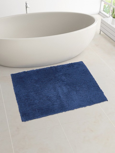 

Living scapes by Pantaloons by Pantaloons by Pantaloons Blue Solid Anti-Skid Bath Rug