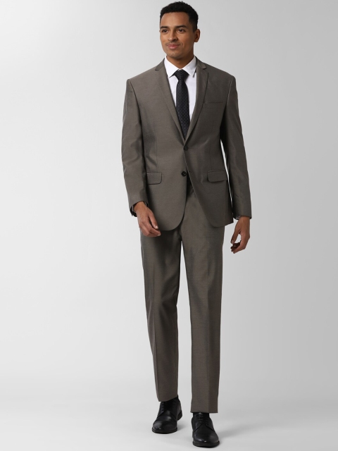 

Peter England Men Grey Solid Slim-Fit Single-Breasted Formal Suit