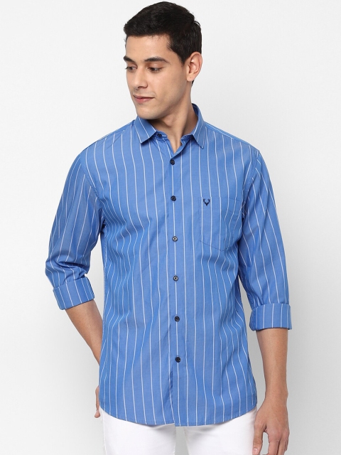

Allen Solly Men Blue & White Slim Fit Striped Casual Shirt