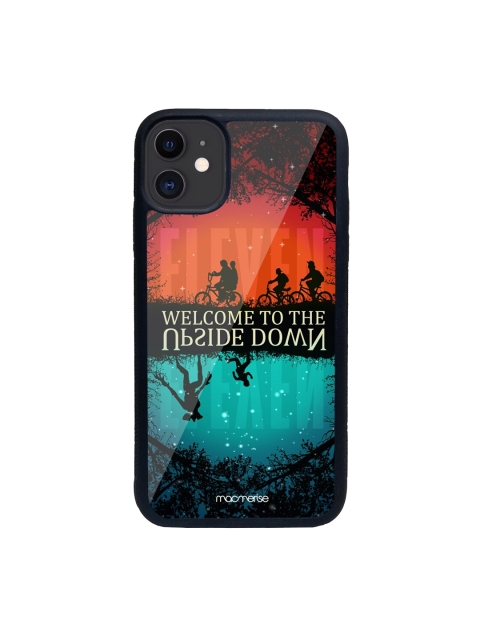 

macmerise Black & Orange Upside Down Printed iPhone 11 Back Case