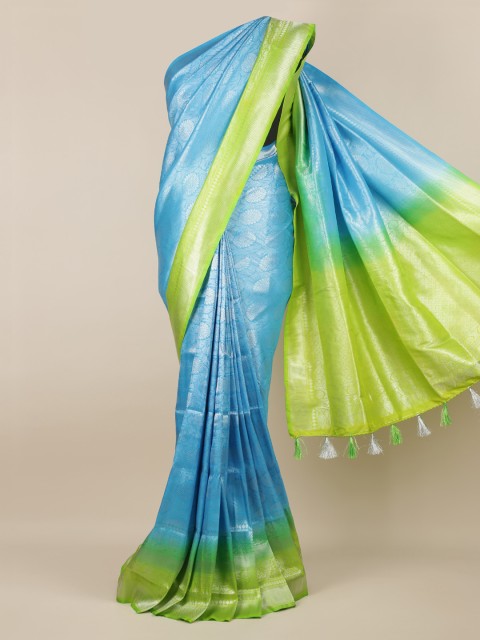 

Pothys Blue Woven Design Jute Silk Saree