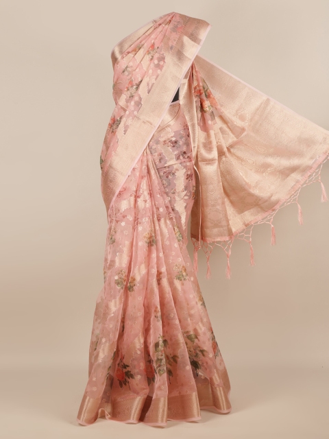 

Pothys Pink Woven Design Tissue Saree