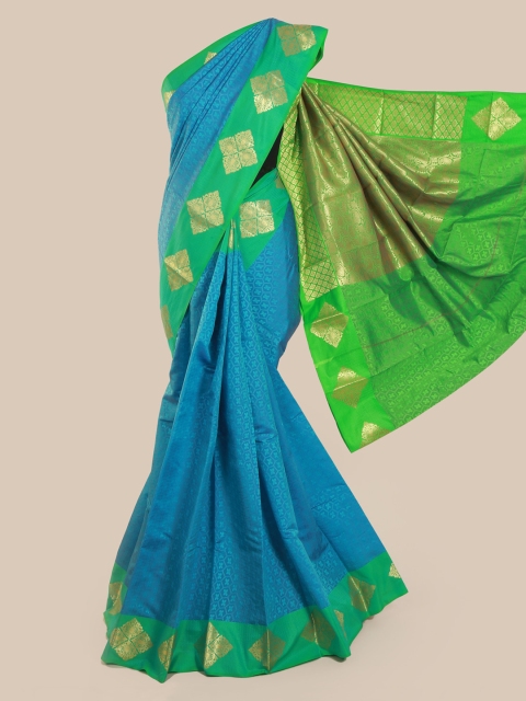 

Pothys Blue & Green Art Silk Woven Design Saree