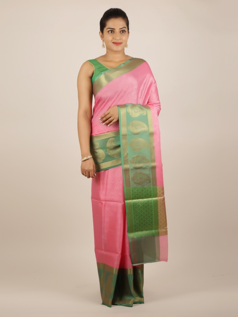 

Pothys Pink Woven Design Cotton Blend Saree
