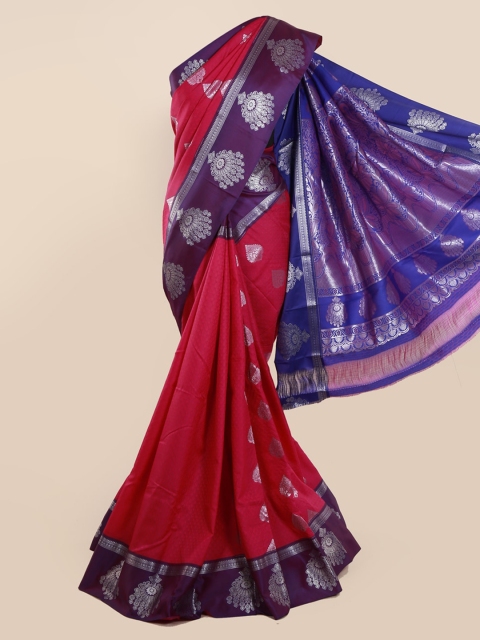 

Pothys Magenta & Blue Art Silk Woven Design Saree