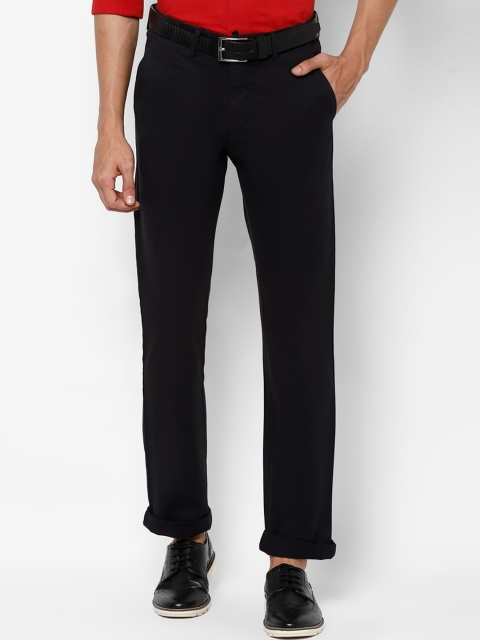

Allen Solly Men Black Regular Fit Solid Regular Trousers