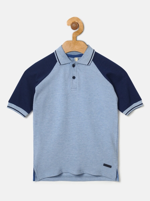 

Instafab Boys Blue Printed V-Neck T-shirt