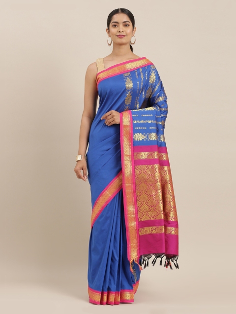 

The Chennai Silks Blue Woven Design Art Silk Saree