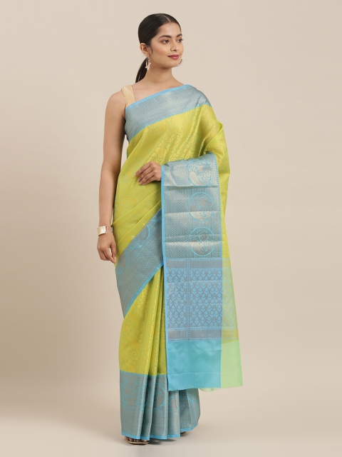 

The Chennai Silks Green Organza Woven Design Banarasi Saree
