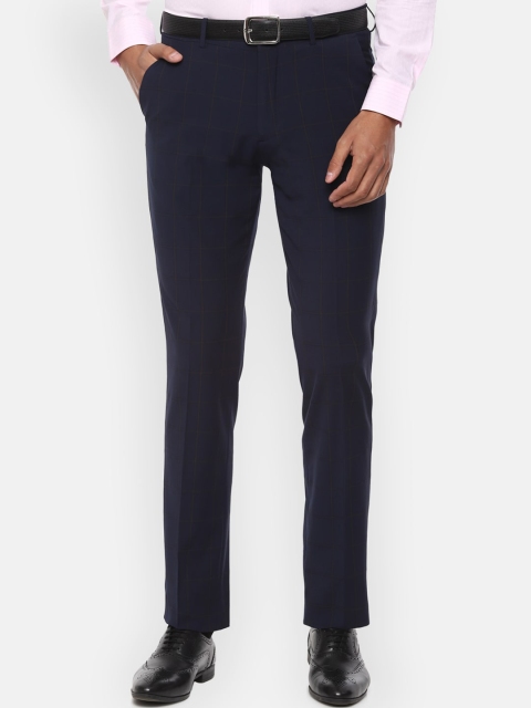 

Louis Philippe Men Navy Blue Regular Fit Solid Formal Trousers