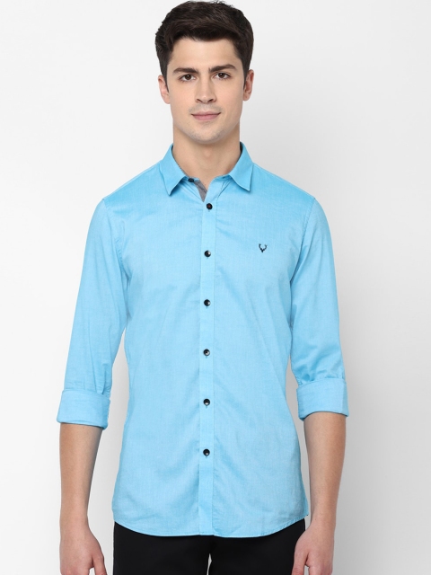 

Allen Solly Men Blue Slim Fit Solid Casual Shirt