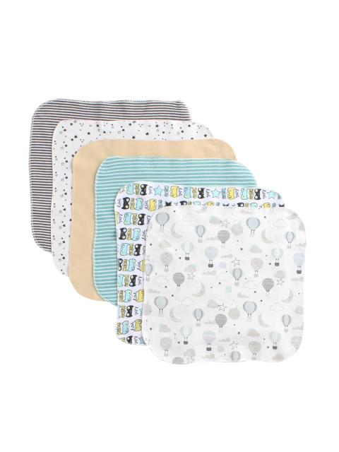 

BUMZEE Infant Kids Pack Of 6 Cotton Assorted Napkins