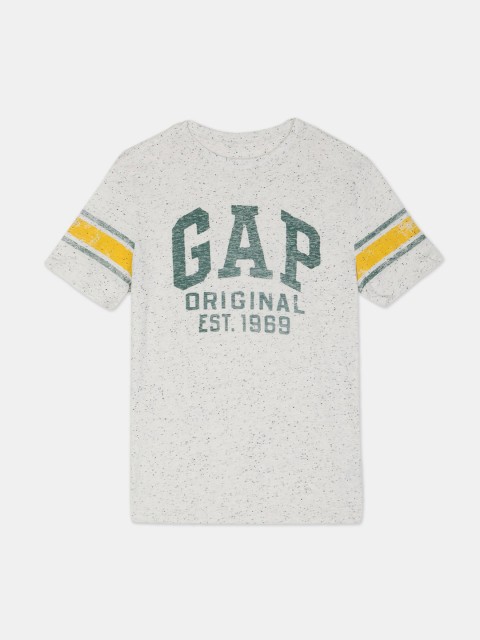 

GAP Boys Off-White Printed Round Neck T-shirt