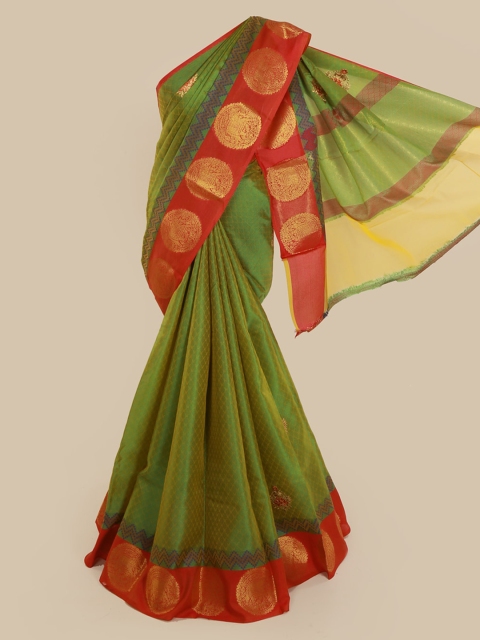 

Pothys Green Woven Design Cotton Blend Saree