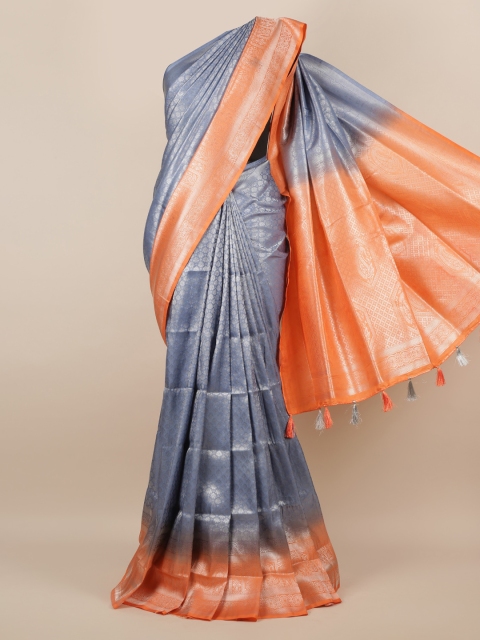 

Pothys Grey Woven Design Jute Silk Saree