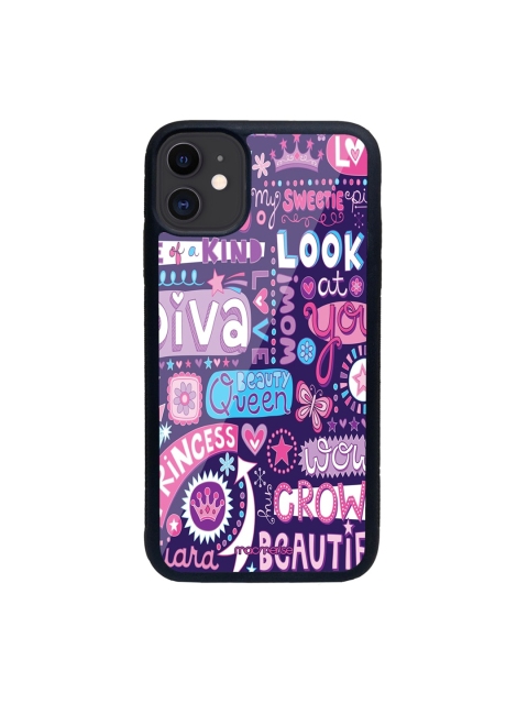 

macmerise Purple & Pink Diva Diaries Printed iPhone 11 Back Case