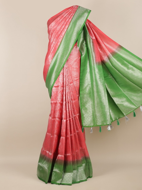

Pothys Pink Woven Design Jute Silk Saree