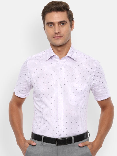

Louis Philippe Men Purple Regular Fit Printed Casual Shirt