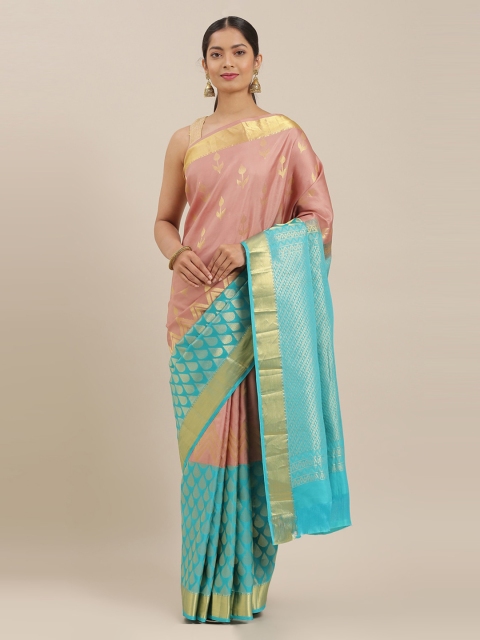 

The Chennai Silks Brown Pure Silk Woven Design Kanjeevaram Saree