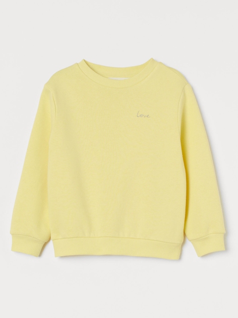 

H&M Girls Yellow Sweatshirt