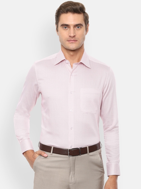 

Louis Philippe Men Peach-Coloured Regular Fit Printed Casual Shirt