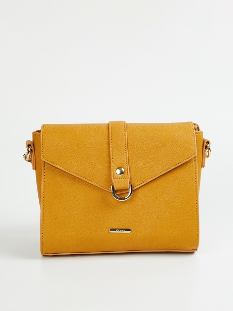 

Ginger by Lifestyle Mustard Solid Sling Bag