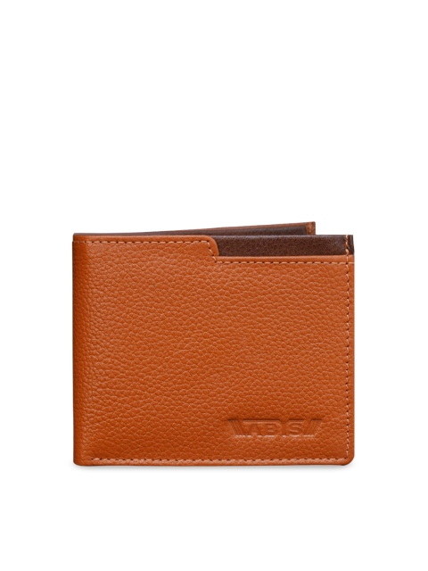 

ABYS Men Tan Solid Leather Two Fold Wallet