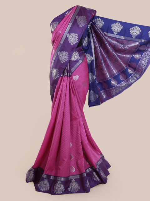 

Pothys Purple & Navy Blue Art Silk Woven Design Saree