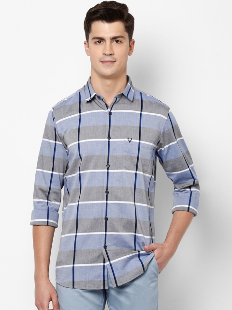 

Allen Solly Men Blue Slim Fit Checked Casual Shirt