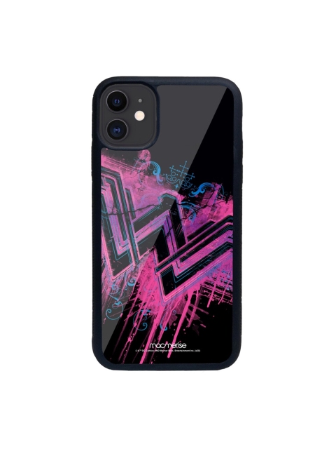 

macmerise Black & Magenta Pink Wonder Woman Splatter iPhone 11 Back Case
