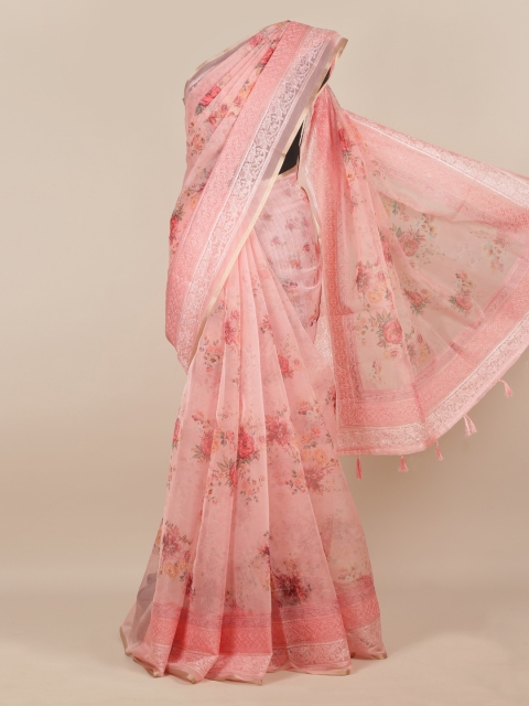 

Pothys Pink Printed Tissue Saree