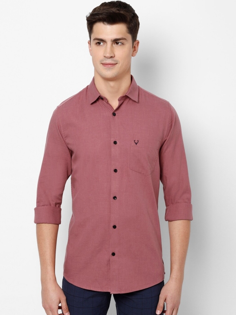 

Allen Solly Men Pink Slim Fit Solid Casual Shirt