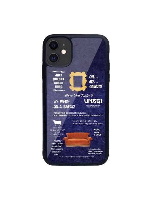 

macmerise Blue & White Friends Essentials Printed iPhone 11 Back Case