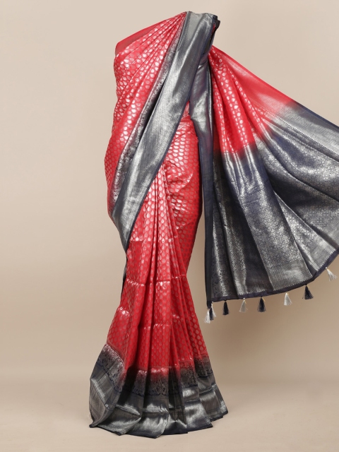 

Pothys Red Woven Design Jute Silk Saree