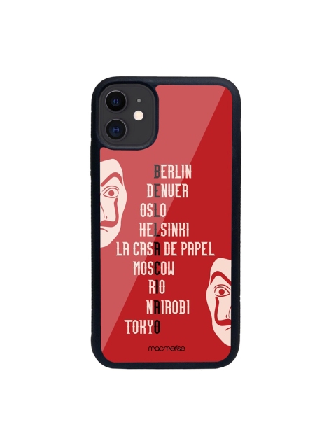 

macmerise Red & White The Heist Squad Printed iPhone 11 Phone Case