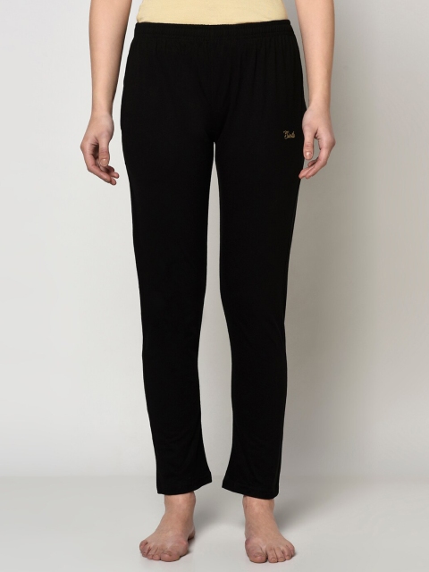 

FABNEST Women Black Solid Lounge Pants