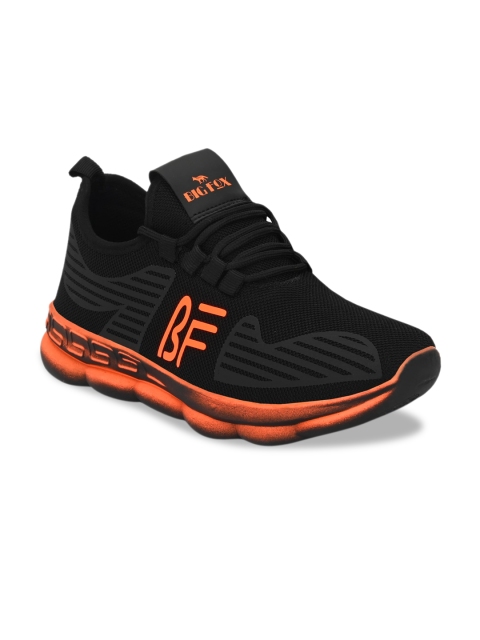 

Big Fox Men Black & Orange Running Shoes