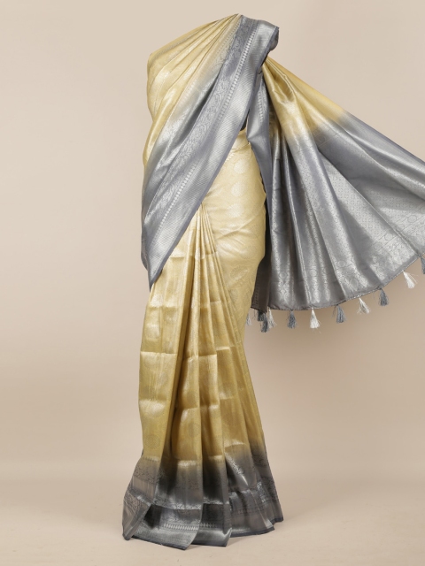 

Pothys Cream-Coloured Woven Design Jute Silk Saree
