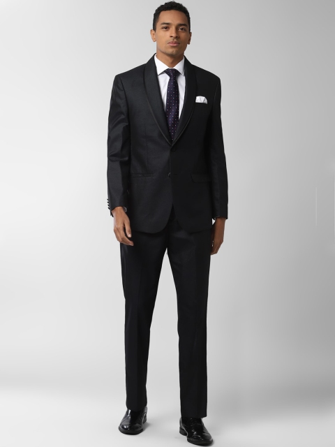

Peter England Men Black Solid Single-Breasted Slim-Fit Two-Piece Formal Suit