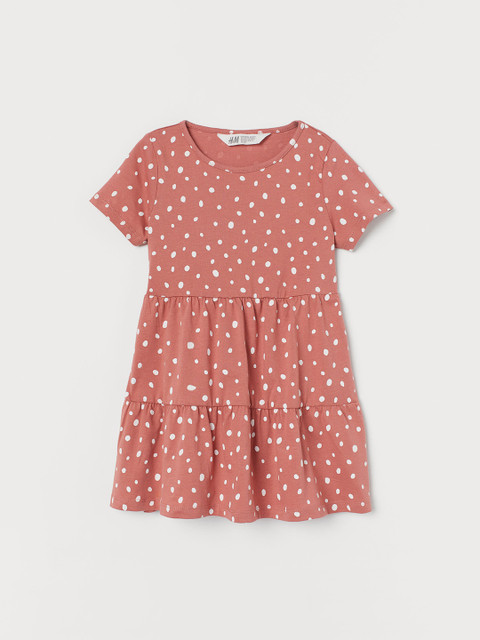 

H&M Girls Pink Printed Cotton Dress