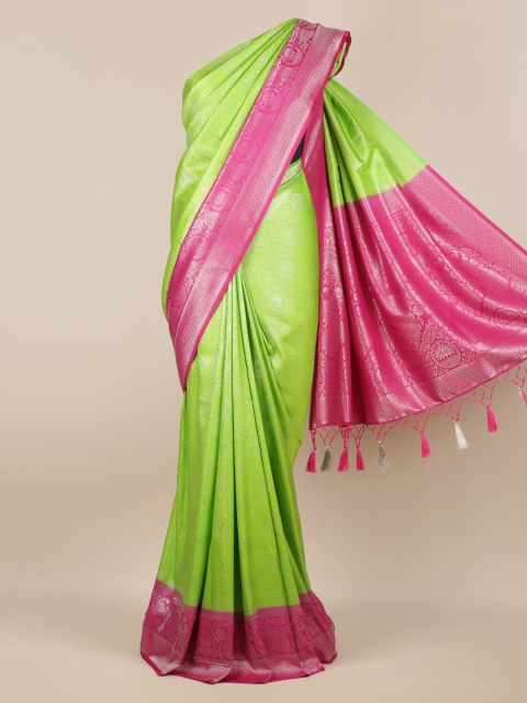 

Pothys Green Woven Design Jute Silk Saree