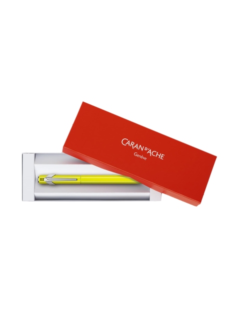 

Caran D Ache Yellow & Silver-Toned Stainless Steel Fountain Pen