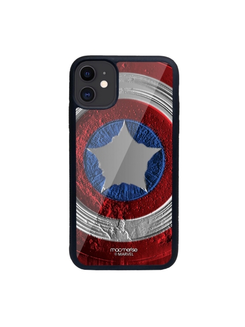 

macmerise Red & Grey Stoned Shield Glass iPhone 11 Phone Case