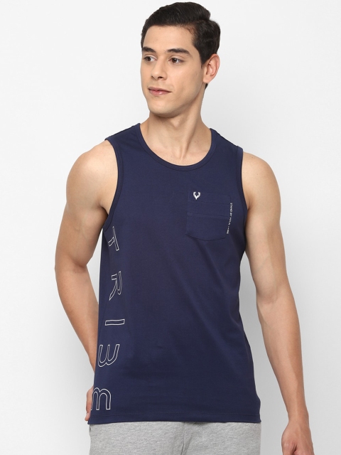 

Allen Solly Tribe Men Navy Blue Solid Round Neck T-shirt