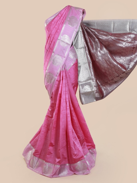 

Pothys Pink Printed Art Silk Saree