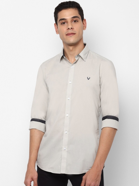 

Allen Solly Men Grey Slim Fit Solid Casual Shirt