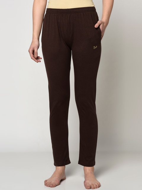 

FABNEST Women Coffee Brown Solid Sustainable Lounge Pants