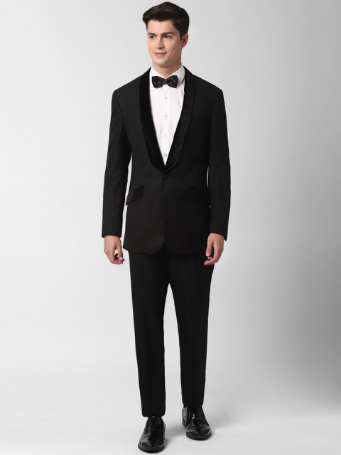 

Peter England Men Black Solid Slim-Fit Single-Breasted Two-Piece Formal Suit