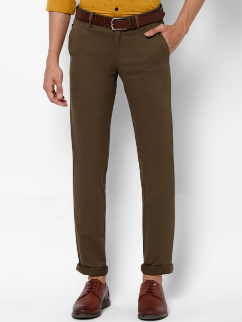 

Allen Solly Men Khaki-Coloured Slim Fit Solid Regular Trousers