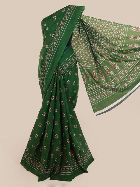 

Pothys Green Printed Pure Cotton Saree